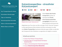 Tablet Screenshot of katzentransportbox.org